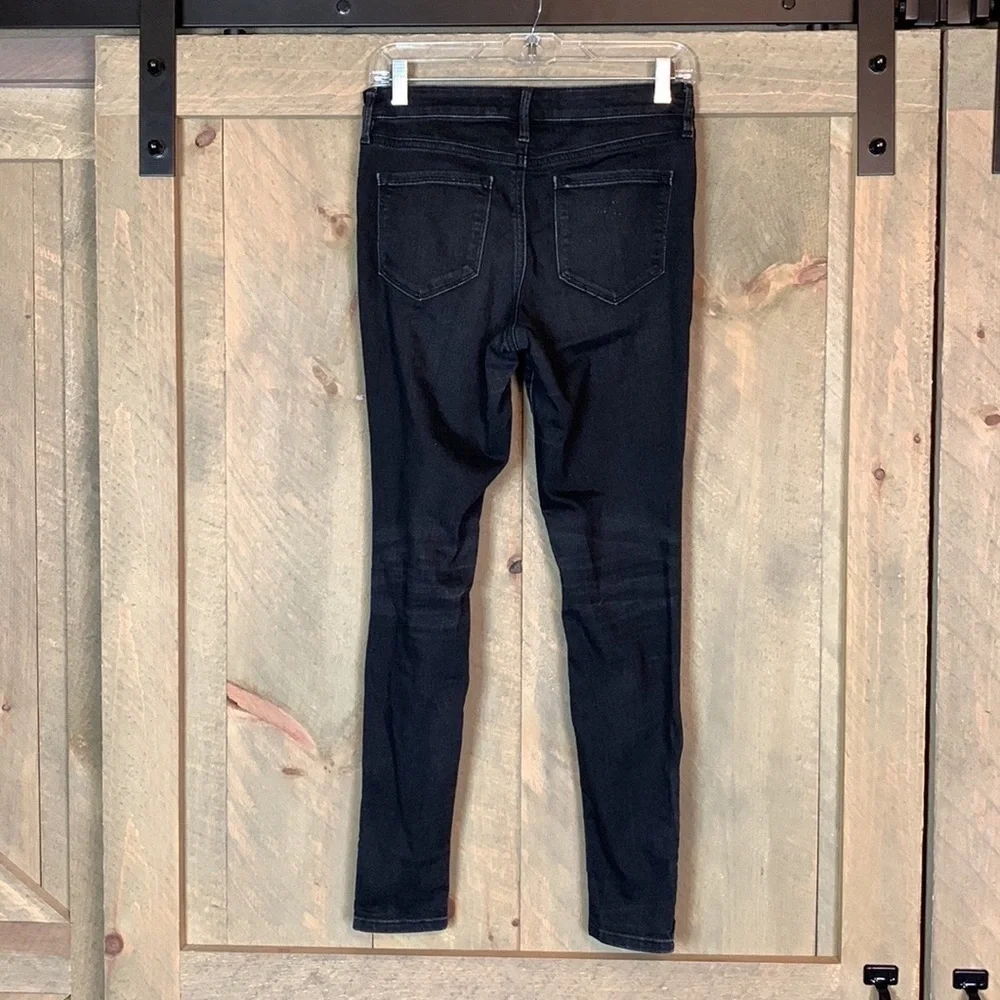Athleta Sculptek ultra skinny jeans with leg zippers Carbon black Size 2